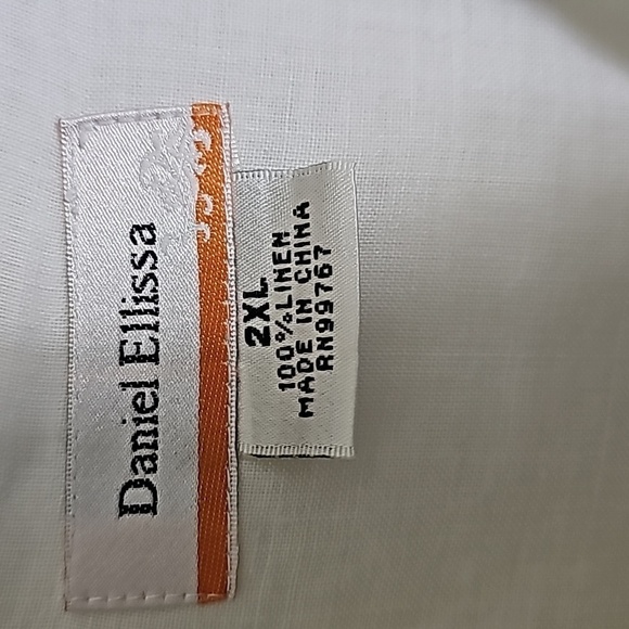 Daniel Ellisa Men's Short Sleeve Button-up Linen Shirt Size 2XL - Picture 2 of 6